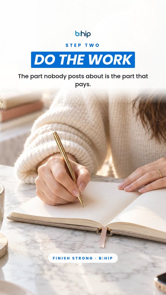 Step two: Do the work — story post