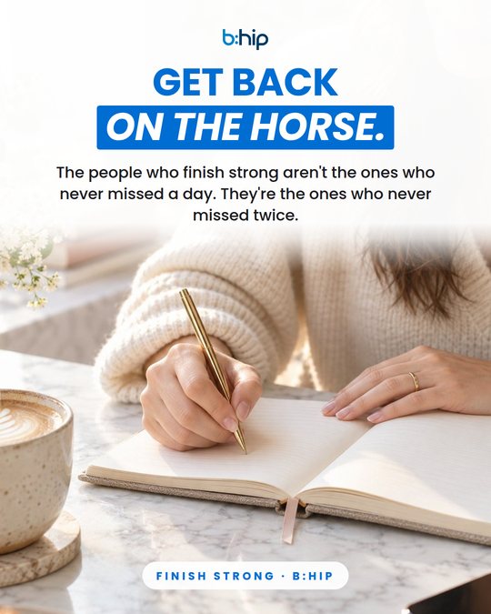Get back on the horse — feed post