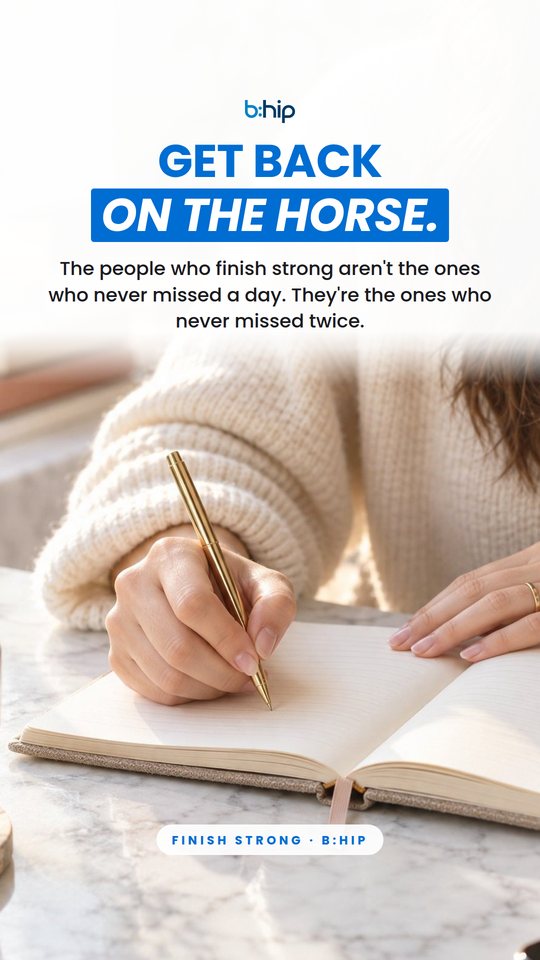 Get back on the horse — story post